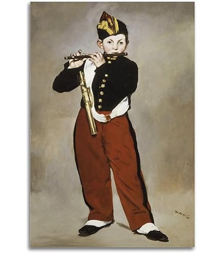 笛吹きの少年　ミニ絵画 Amazon.co.jp: エドゥアール・マネ ポスター 絵画「笛を吹く少年
